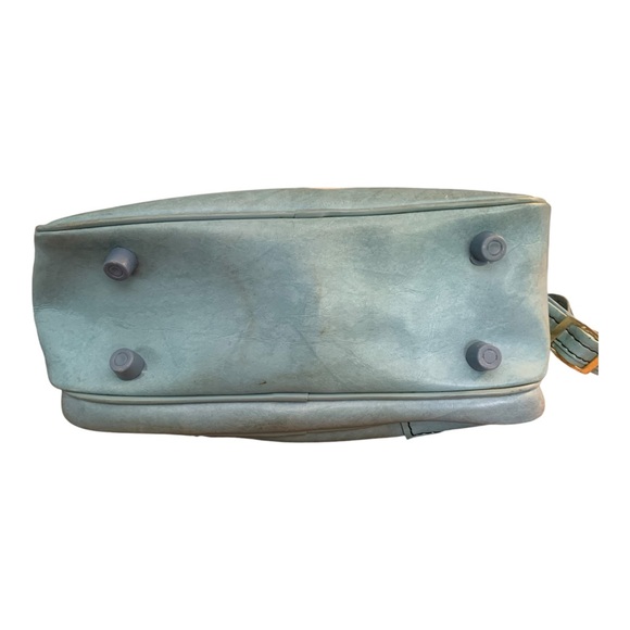 Eldorado  Leather luggage Carry On Blue Shoulder Bag 13x11x7 - Picture 5 of 13